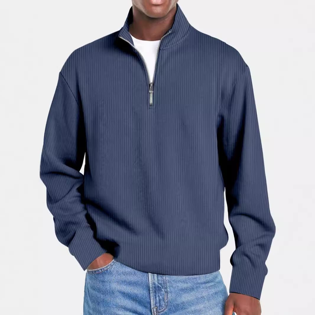 Men's Clothing New Autumn Long Sleeve Zipper Men's Casual Tops Sportswear