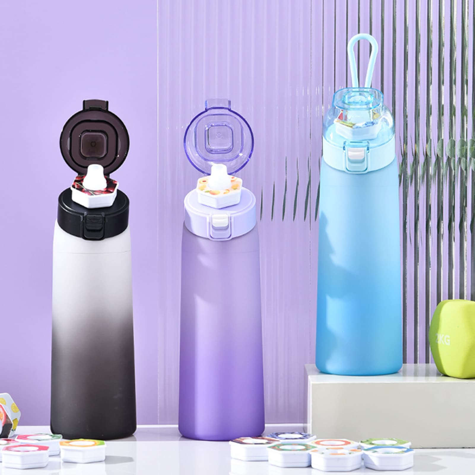 700ML Water Cup Air Up Water Bottle Flavour Capsules Fruit Fragrance Leak-proof Sports Drinking Cup for Outdoor Travel Hiking