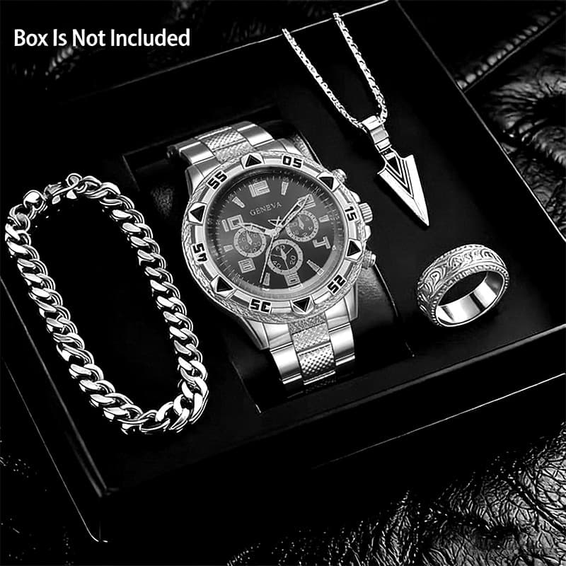 Montre homme haut de gamme, style business, sport, grand cadran, bracelet en acier allié, étanche et lumineuse.
