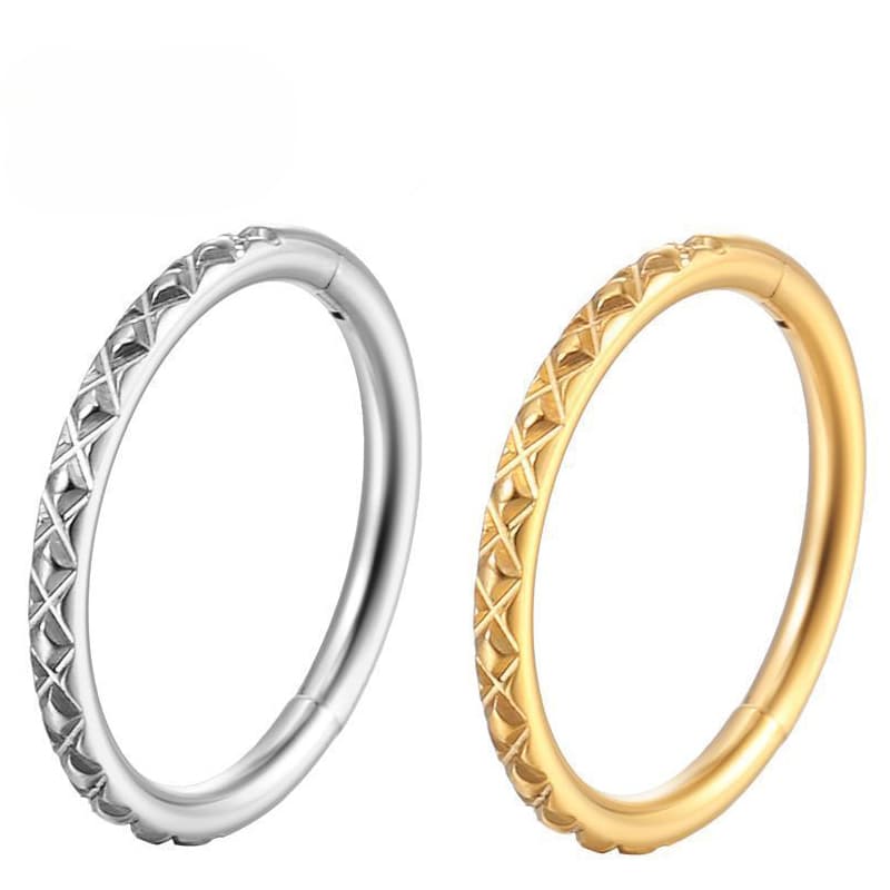 F136 Titanium Tragus Piercing Nose Ring Hoop Septum CZ Cartilage Sexy Daith Helix Women 16g Clicker Earrings Body Jewelry Labret