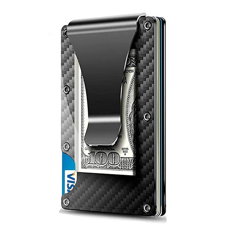 Card Holder Purse Wallets Metal Card Bag Carbon Fiber Money Clip, Bank Card Clip, Credit Card Clip Rfid Card Bag