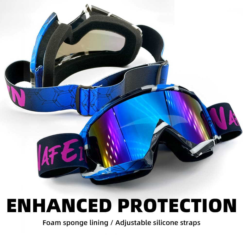Interchangeable Lens Cycling Goggles For Motorcycle, Mountain Bike & Sports – UV Protection, Anti-Fog, Lightweight & Unisex Design