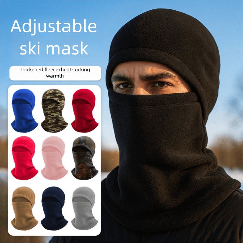 Autumn And Winter Motorcycle Riding Warm Face Mask Integrated Multi-Functional Pullover Hat Thickened Double-Layer Ski