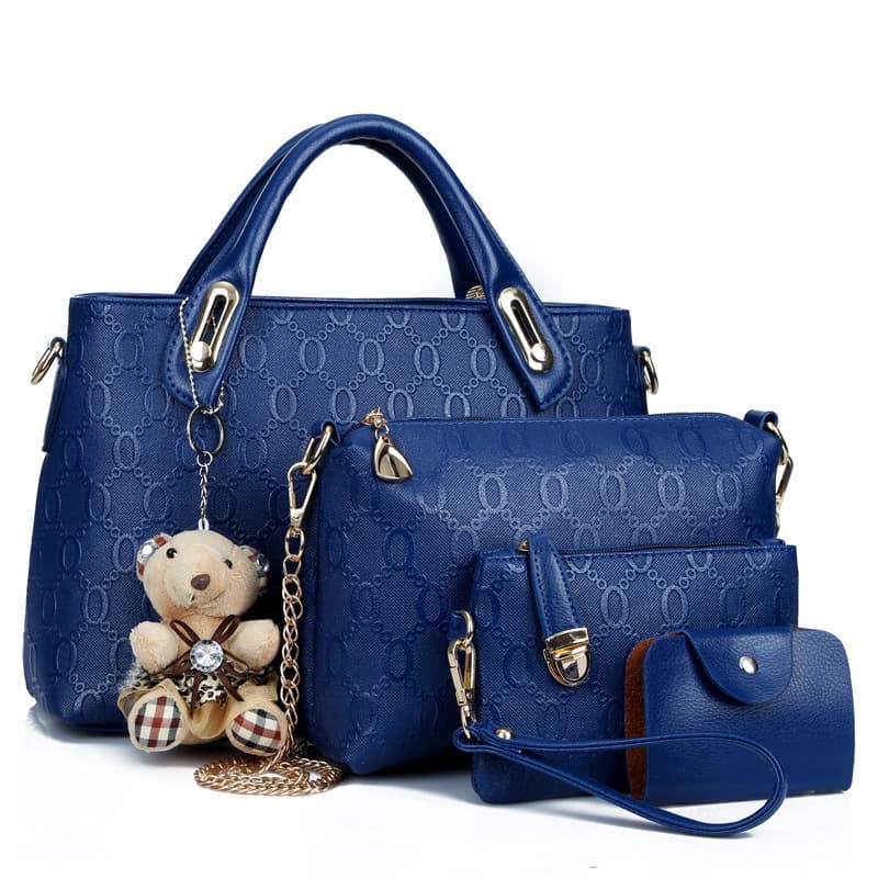 Women's Bag Set fashion leisure bear four piece mother and child bag shoulder crossbody handbag women's bag