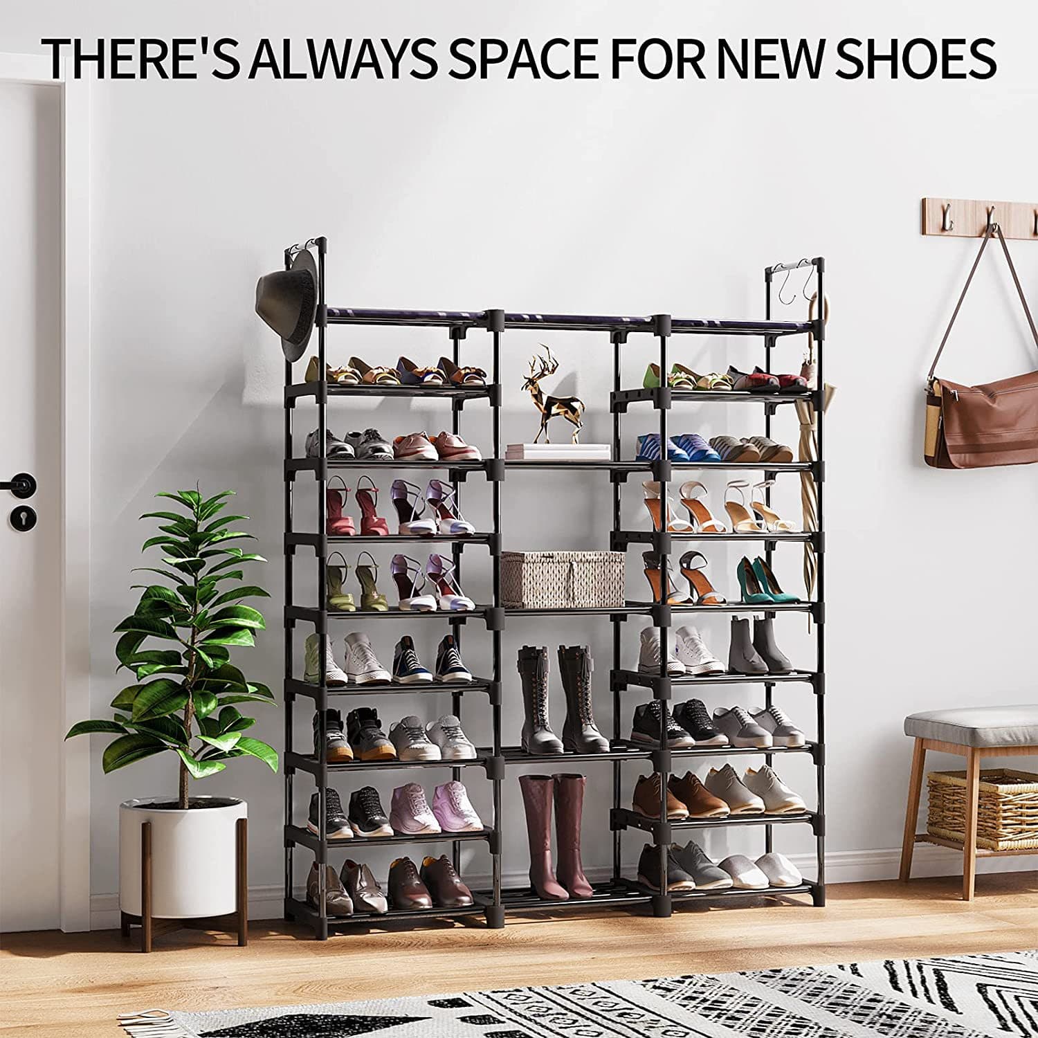 Home & Garden Layer Double Row Device Rack Simple Shoe Rack Multifunctional Splicing Closet Large Shoe Rack