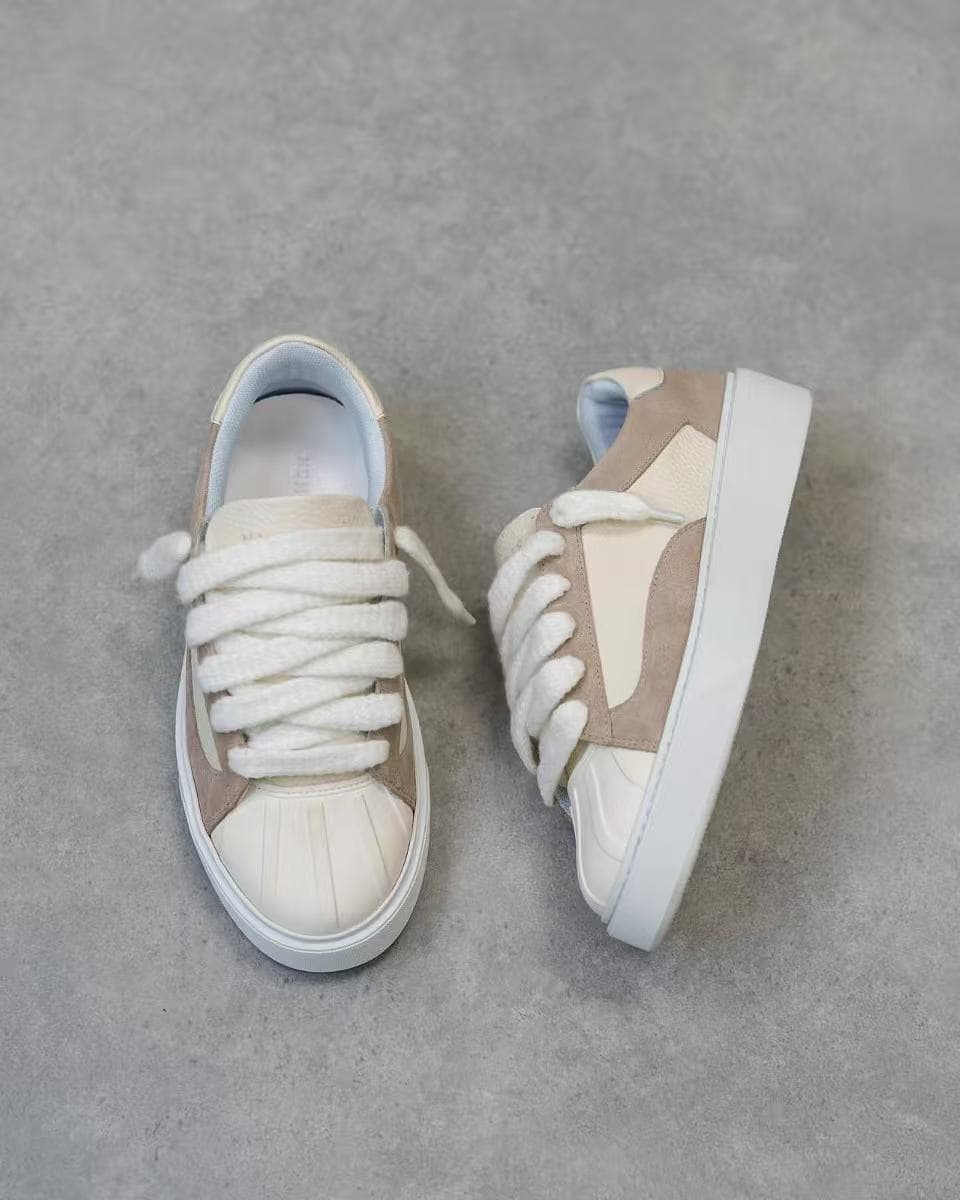 Chaussures Numeris, baskets décontractées pour hommes, plates, à bout rond, à lacets, baskets classiques et polyvalentes en cuir véritable.