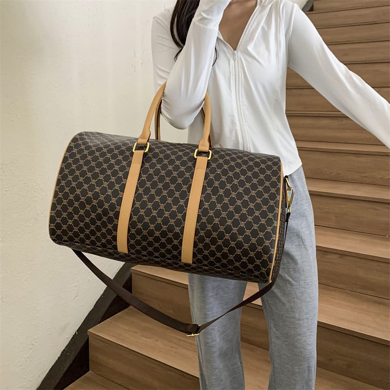 New Style Portable Pu Travel Bag Casual Fashion Messenger Bag For Men And Women Short Distance Large Capacity One Shoulder Business Travel Luggage Bag