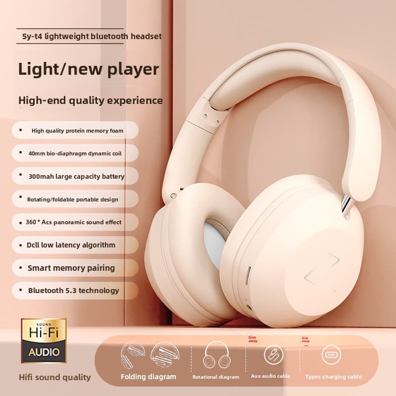 ng2510227 SY-T4 Head-mounted Bluetooth Wireless Gaming New Sports Mobile Phone Headset Cross-border Manufacturer Wholesale