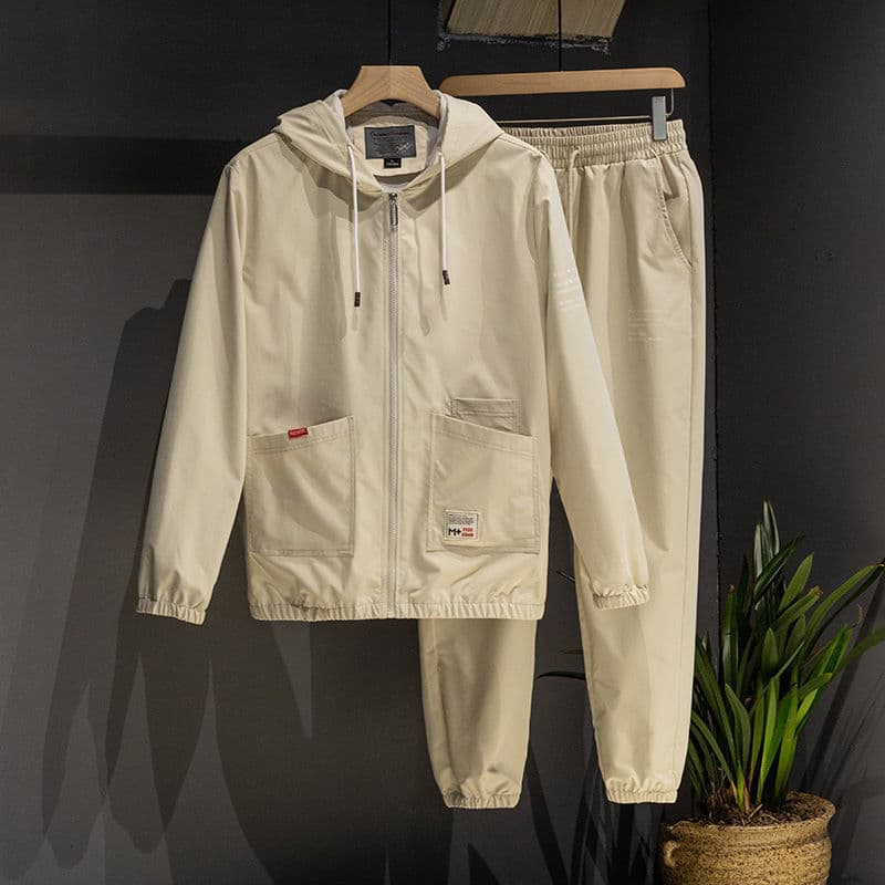 Men's Clothing Spring Casual Suit Men's Solid Color Sports Jacket Spring Two Piece Suit New Spring Fashion Work Clothes