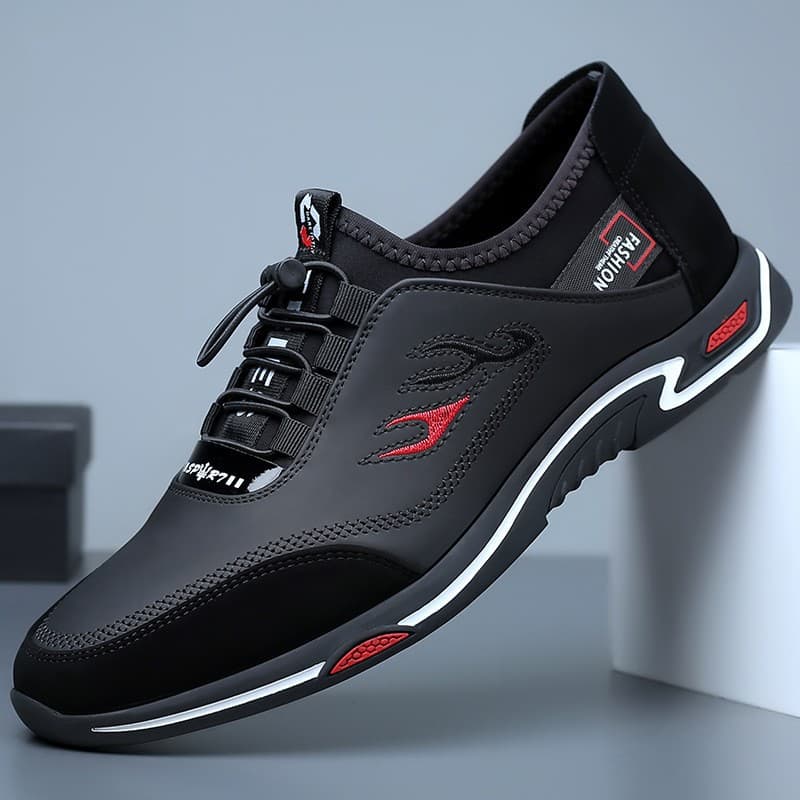 2025 New Men's Business Casual Leather Shoes Manufacturer Cross-Border Fashion Trend Versatile Soft Sole Slip-On