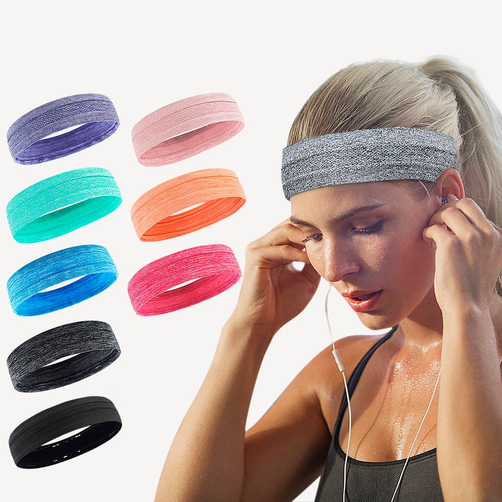 Non-Slip Sports Headband – Sweat-Absorbing & Breathable For Running, Yoga & Tennis, Anti-Slip Workout Headband For Women & Men