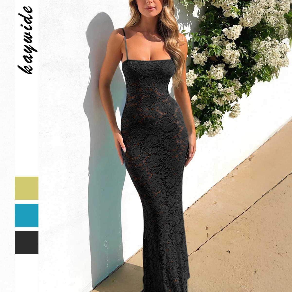 Women's Clothing Y2k Sexy Style Suspender Lace Hollow Long Skirt Dress