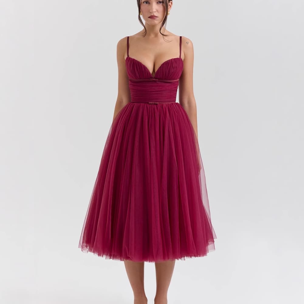 Sleek Backless Slip Dress – High-Waisted V-Neck Party Dress For Holiday Glam (S-XL, Polyester Stretch, Instagram-Ready Evening Wear)