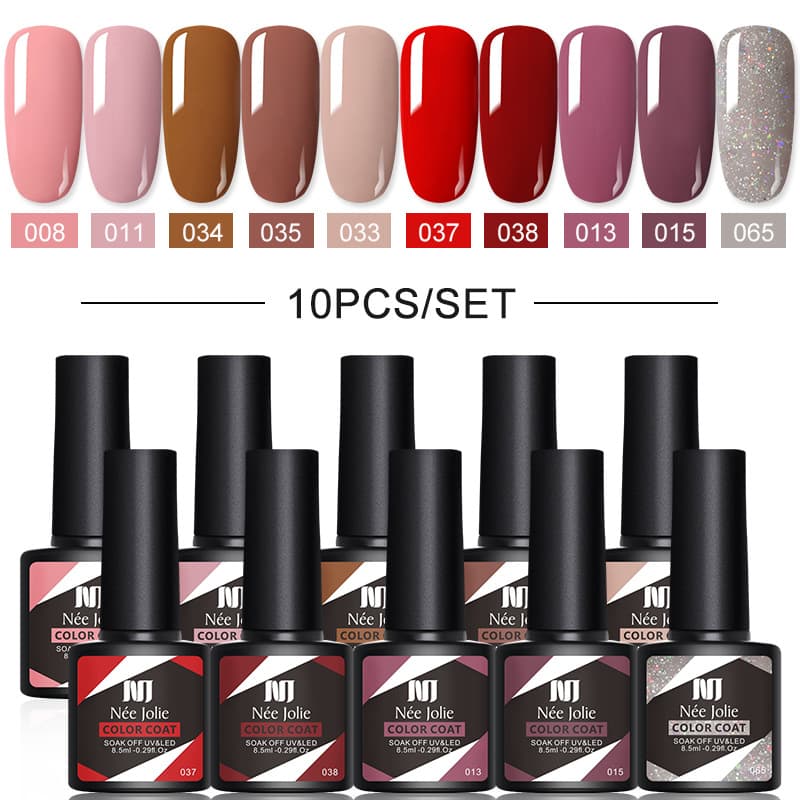 Nee Jolie 80-Color UV Gel Nail Polish Set - Professional Salon Quality, Multiple Sets Available For DIY Manicure