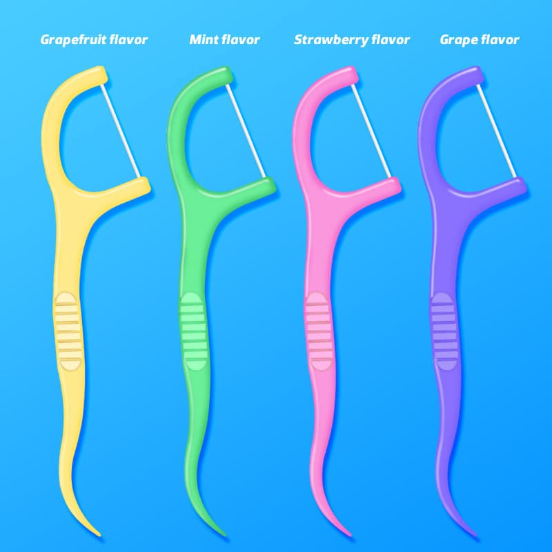 Fruit Flavored Dental Floss Individually Packaged 30 Pieces Of Ultra Fine Dental Floss Sticks Individually Packaged Disposable Toothpicks In Stock