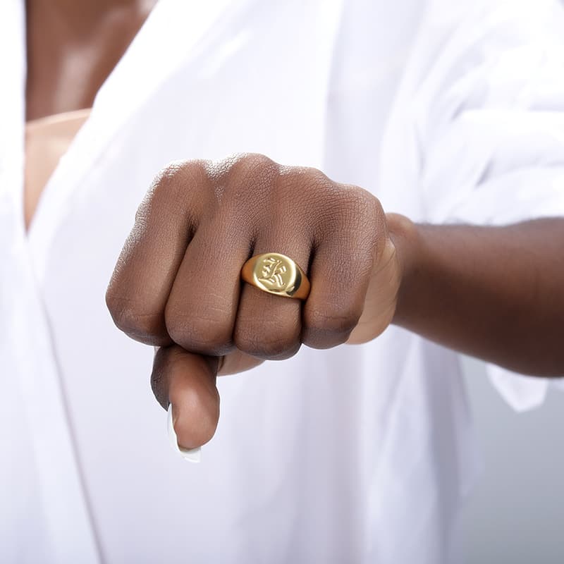 new product old English font ladies letter ring copper round ring fashion jewelry Christmas gift