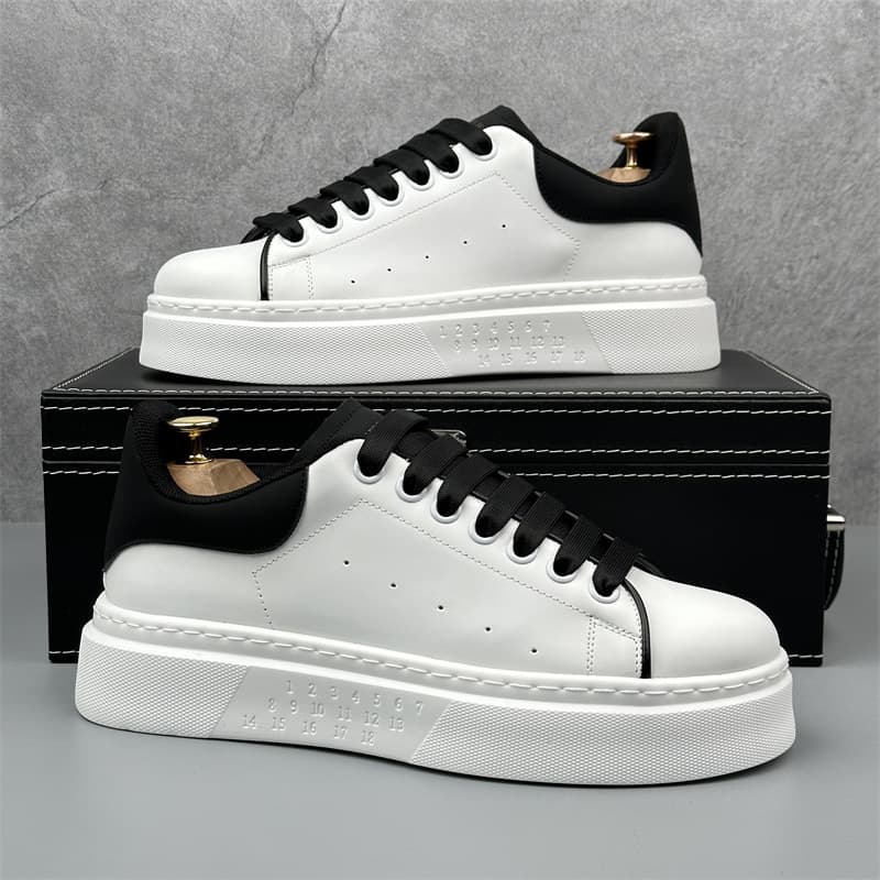 New men's shoes summer breathable classic student campus slip-on fashion thick soles increase small white shoes