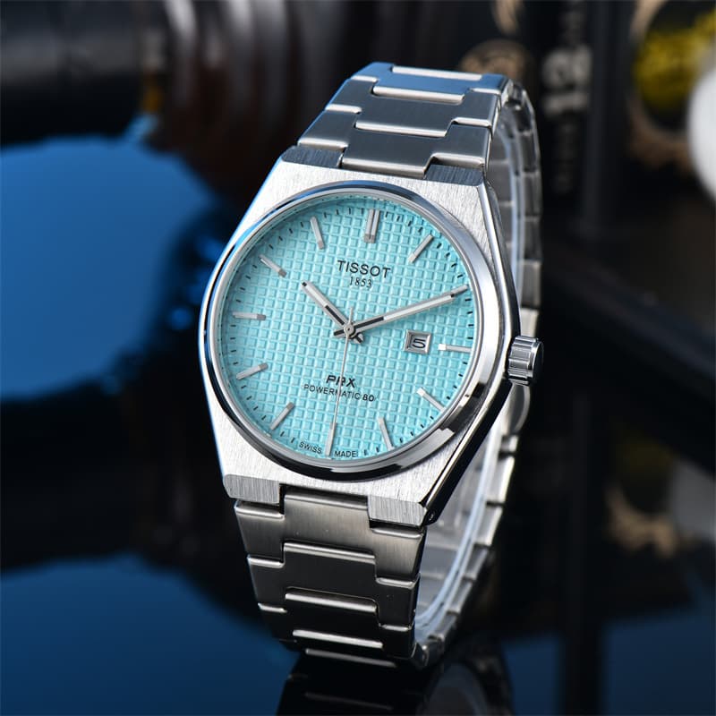Montres pour hommes TISSOTITY 1853 Montre à quartz en acier inoxydable Montres-bracelets pour hommes Montre de luxe lumineuse étanche PRX WATCH