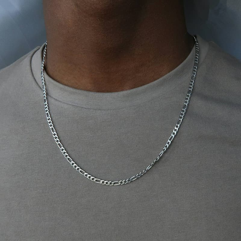 Collier à chaîne NK pour homme, style punk métal.