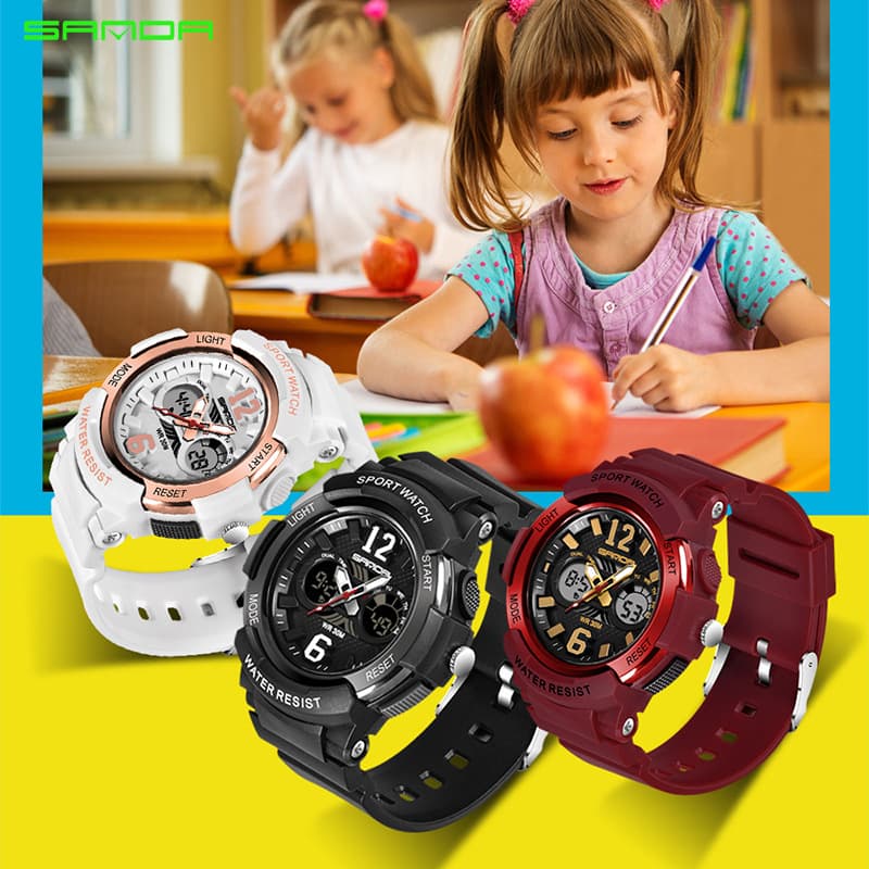 Sport Digital Watch With LED Backlight, Waterproof, Shockproof, Alarm, Stopwatch, Calendar, Week Display Lightweight Durable Plastic Case & Strap