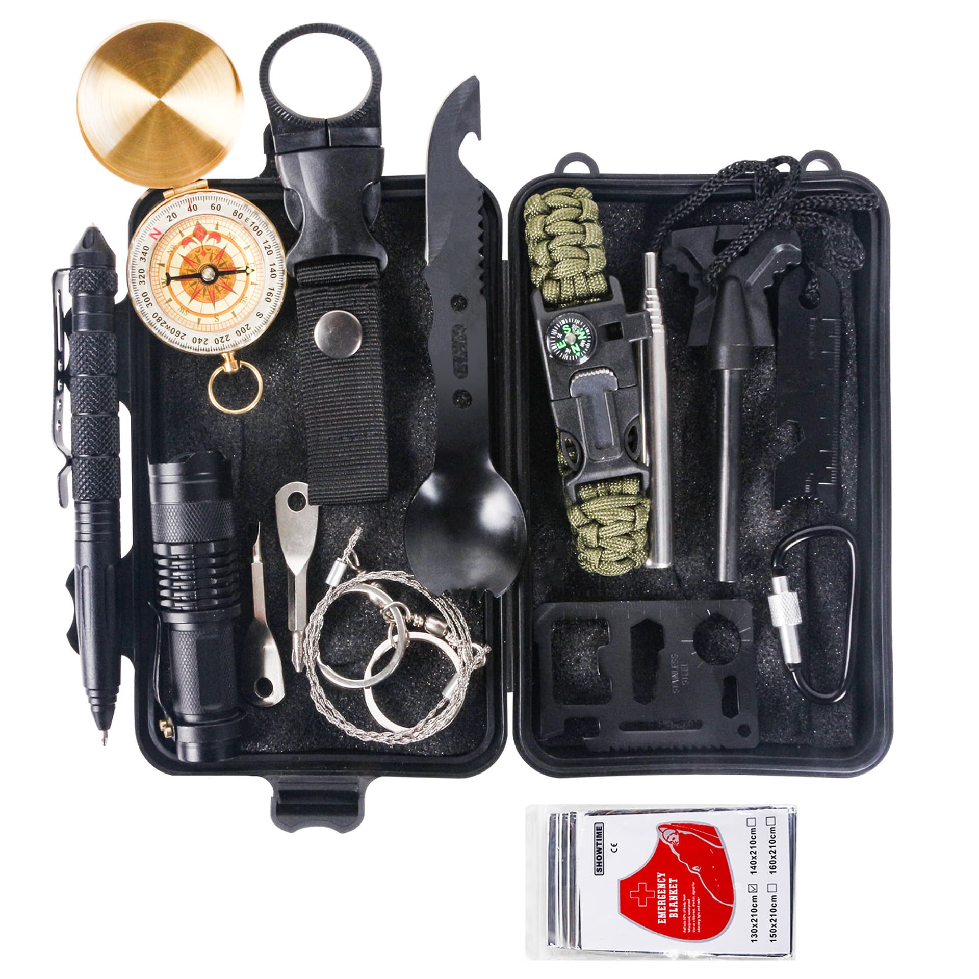 Outdoor survival kit Survival kit Multifunctional wilderness first aid kit SOS emergency supplies Adventure gear