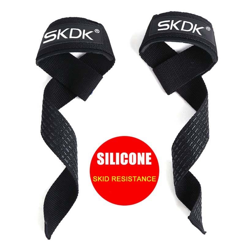 Sports & Entertainment Sports power belt grip belt fitness pull force belt dumbbell silicone non slip wear resistant hard pull belt wristband