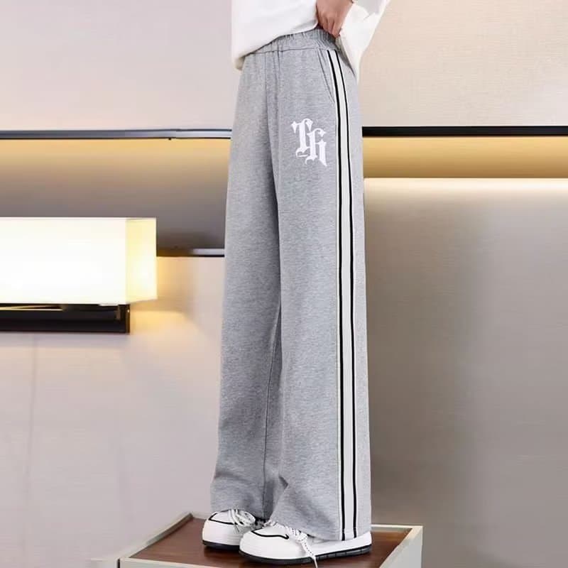 Mother&Kids Girls' Wide-Leg Pants Kids' Casual Sweatpants Girls' Sports Pants Big Kids