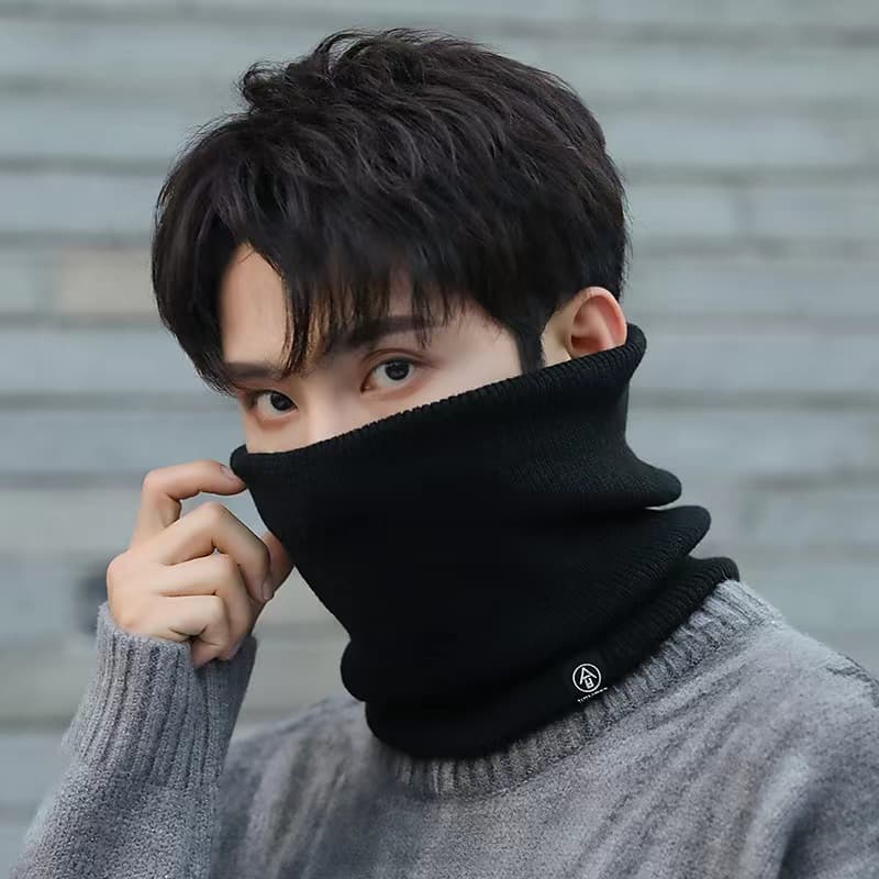 Winter Knitted Thickened Fleece Warmer Outdoor Cycling Face Mask Versatile Neck Guard Headscarf Wholesale