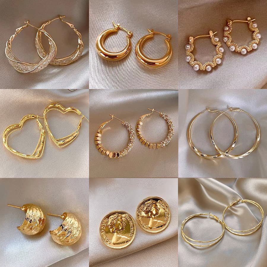 Metal Classic For Women, Ins Style, Minimalist Niche Socialite Studs, High-End Earrings