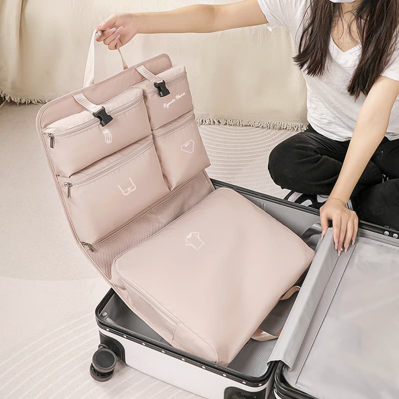 Home Garden Seven In One Storage Bag Travel Clothing Storage Bag Portable Hanging Underwear Storage Hanging Bag