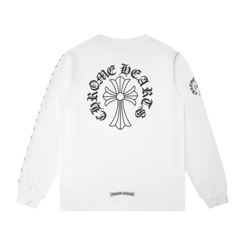 Collection de t-shirts à manches longues unisexes en pur coton double fil de haute qualité Chrome Heart