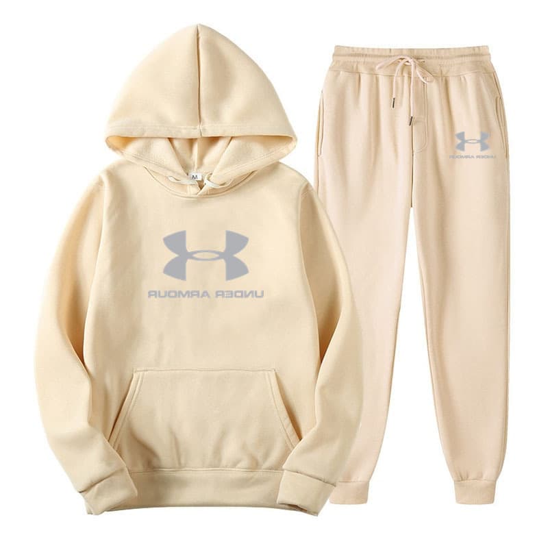 Nouvel ensemble sweat à capuche et jogging 2026, doublé polaire douce, chaud et confortable, style urbain décontracté