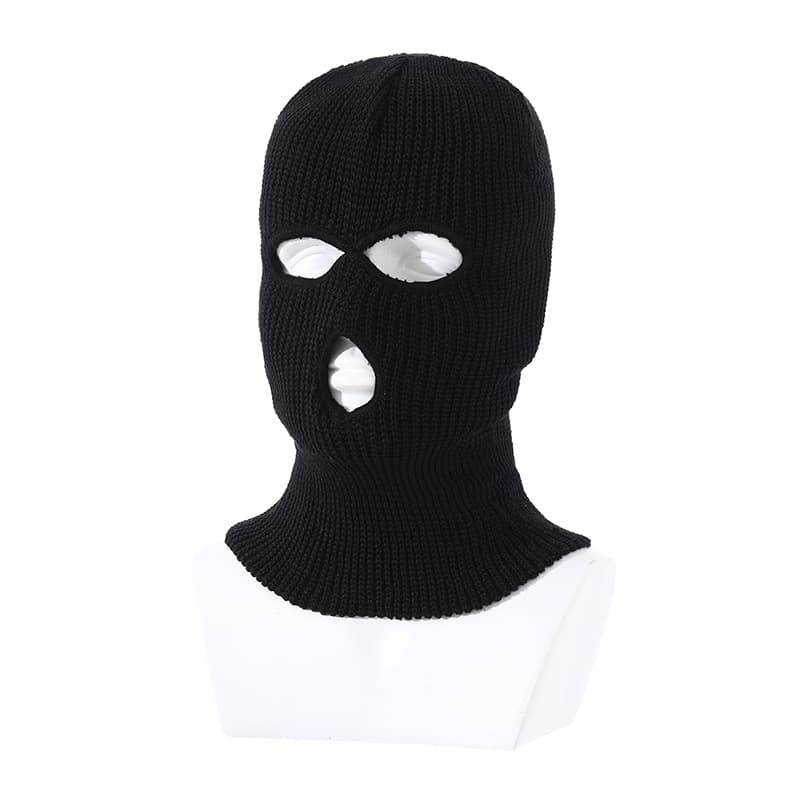 New winter warm knitted balaclava hat knitted head cover three hole hat 2 hole head cover