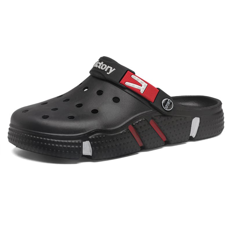 New Men's Garden Shoes Soft Sole Hollowed-out Bun Towed Casual Sandals