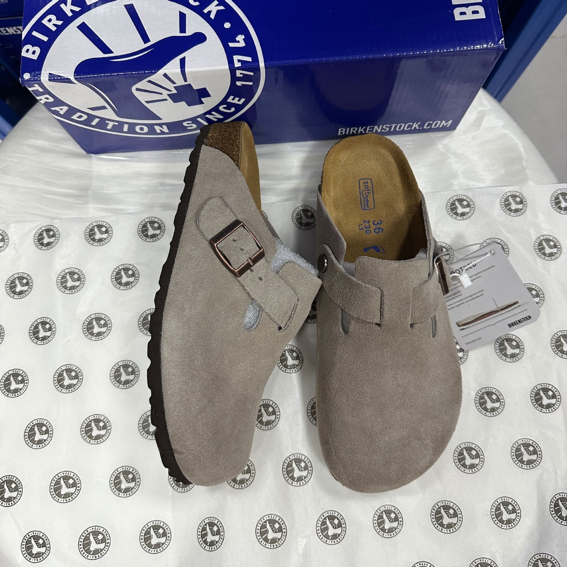 Bandeau BK Demi-Tug, Chaussons Buston Cool, Chaussures Boken en Cuir Véritable et Liège pour Hommes et Femmes, Couple