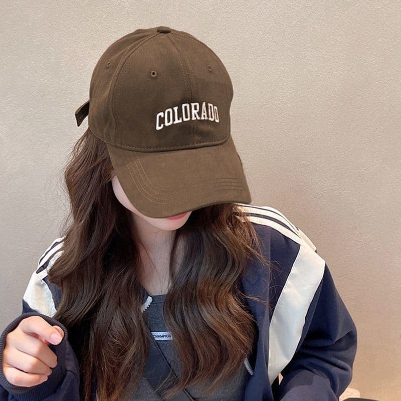 Coffee colored deep top large head circumference frosted baseball women's new embroidered small sun shading duckbill hat