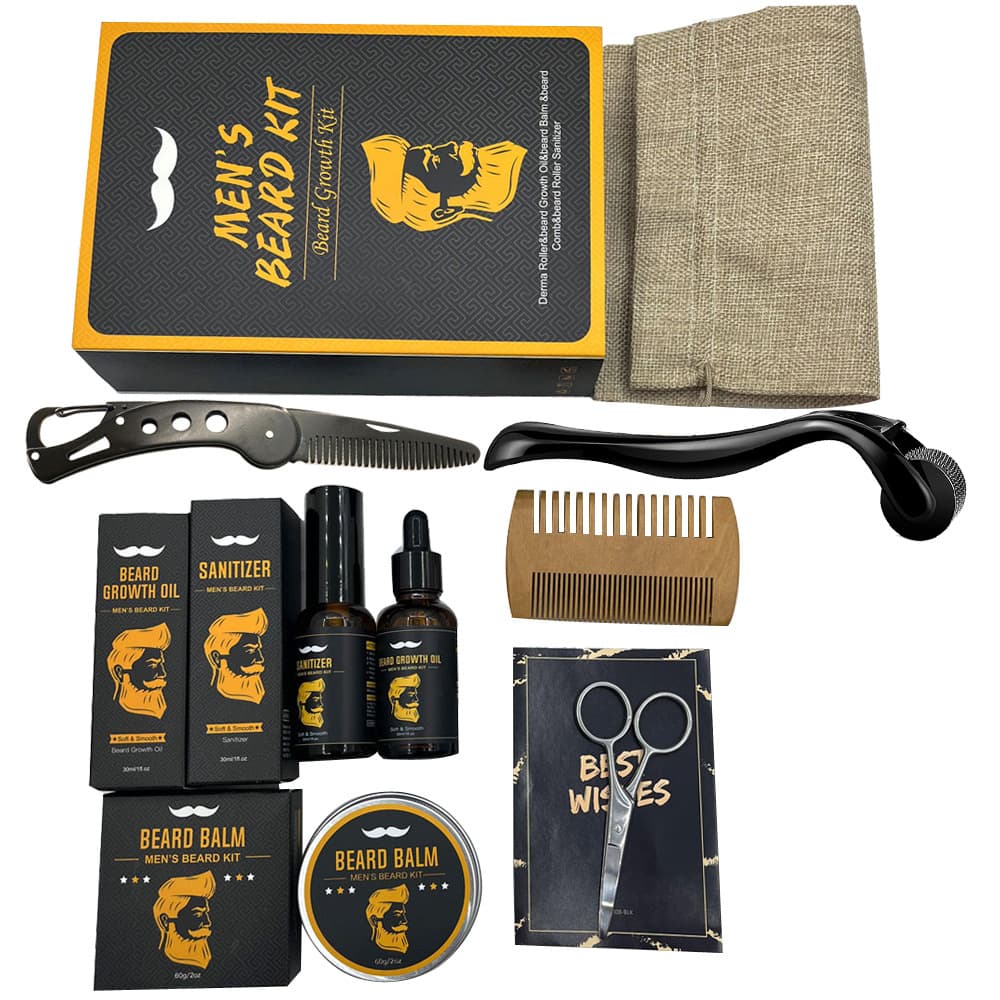 Shaving & Hair Removal Beard balm Beard comb Beard knife comb growth set Beard growth micro needle roller Beard care