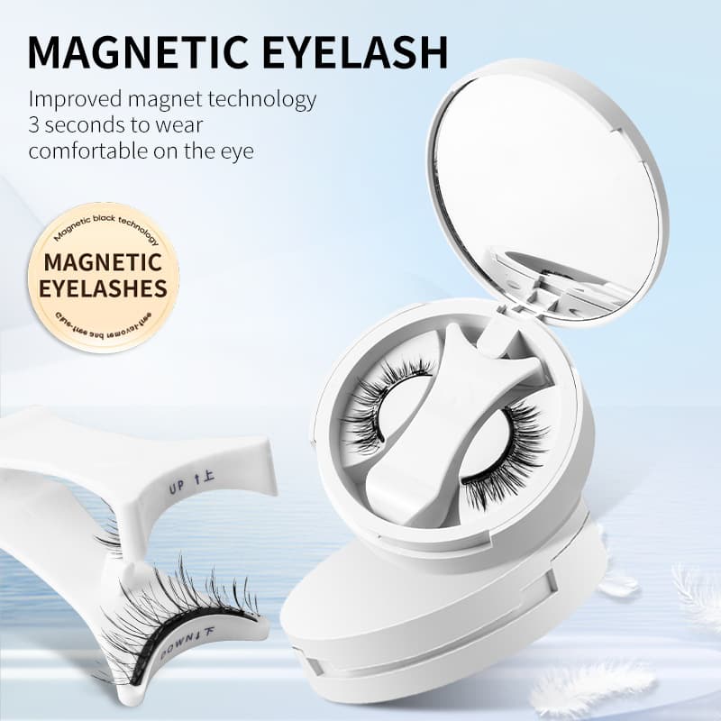Little Devil Magnetic False Eyelashes - Glue Free, Natural Look With Portable Storage Box (Reusable, Easy To Apply)