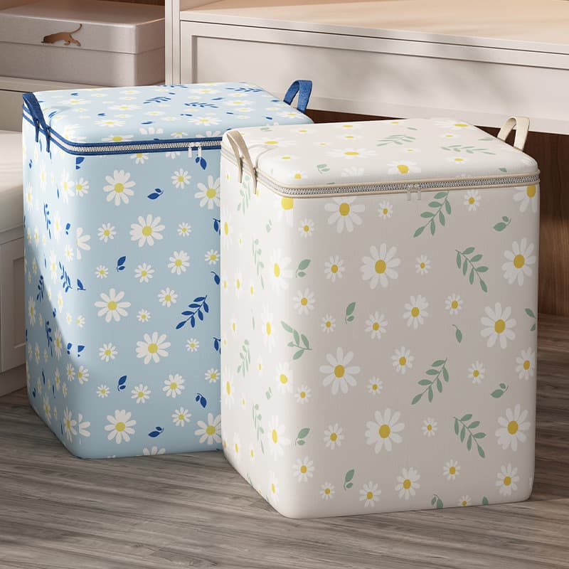 Large Capacity Fabric Storage Bags - Waterproof Clothes & Blanket Organizer For Wardrobe/Moving