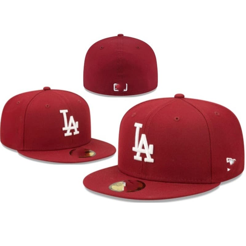 Casquette de baseball classique de couleur unie à couverture complète de l'équipe de la ligue professionnelle des Dodgers et des Yankees à visiè