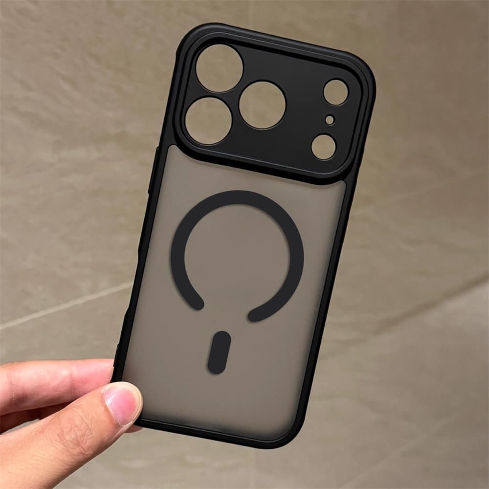 Coque magnétique mate antichoc au toucher agréable pour iPhone 17 Pro Max, 16, 15, 14, 13, 12 Pro Max Plus, 17 Air et 16e - Étui translucide