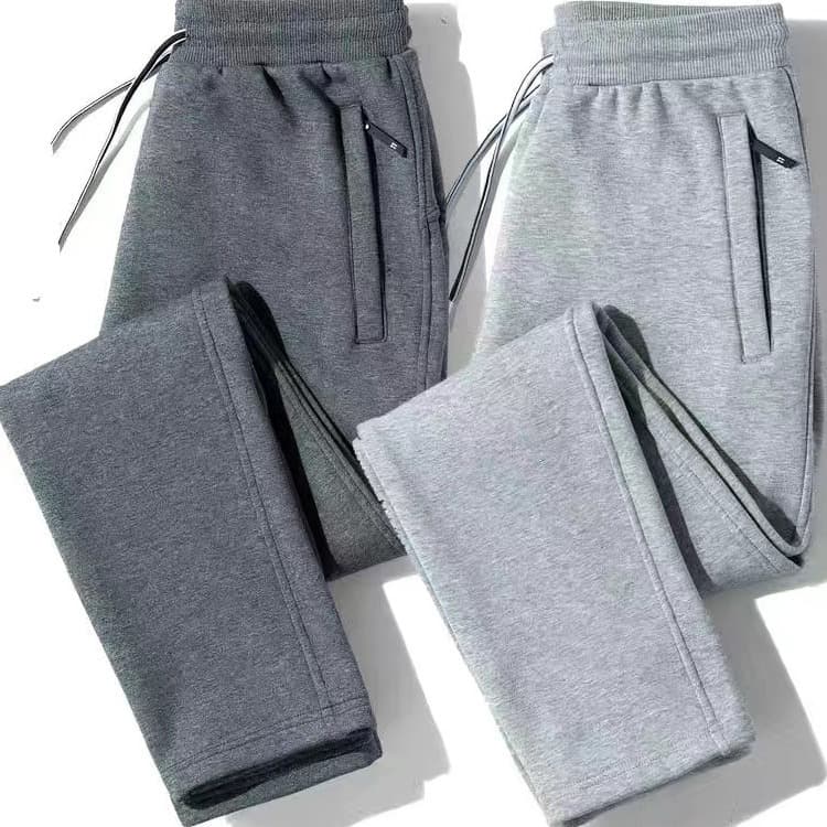 Men's Heavy-Duty Work Pants - Winter Fleece-Lined, Durable Polyester Blend, Loose Fit For Construction & Labor (Black, Dark Grey, Light Grey)