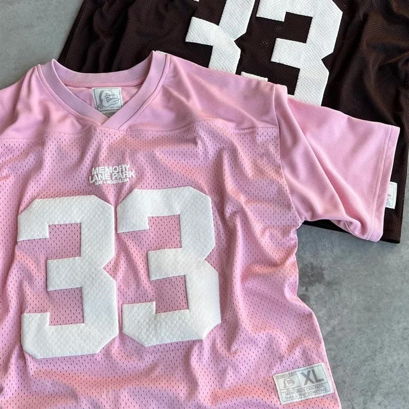 Men's Clothing Retro Jersey Short Sleeved Female Digital Printing Street Sports Style T Shirt Female Summer Hot Girl Loose Top