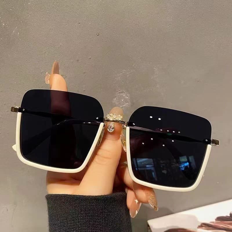 Trendy Ladies Mens Trending For Custom Men Half Rim Square Women Sunglasses