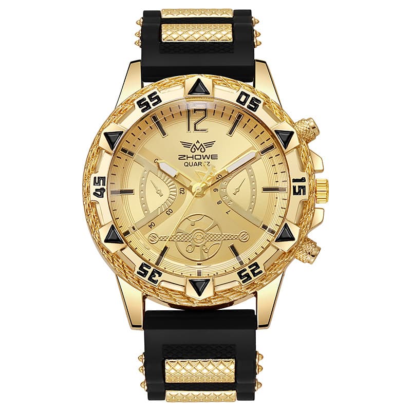Men's Watches New Business Casual Sports Fashion Large Dial Silicone Blue Light Quartz Men's Watch In Stock