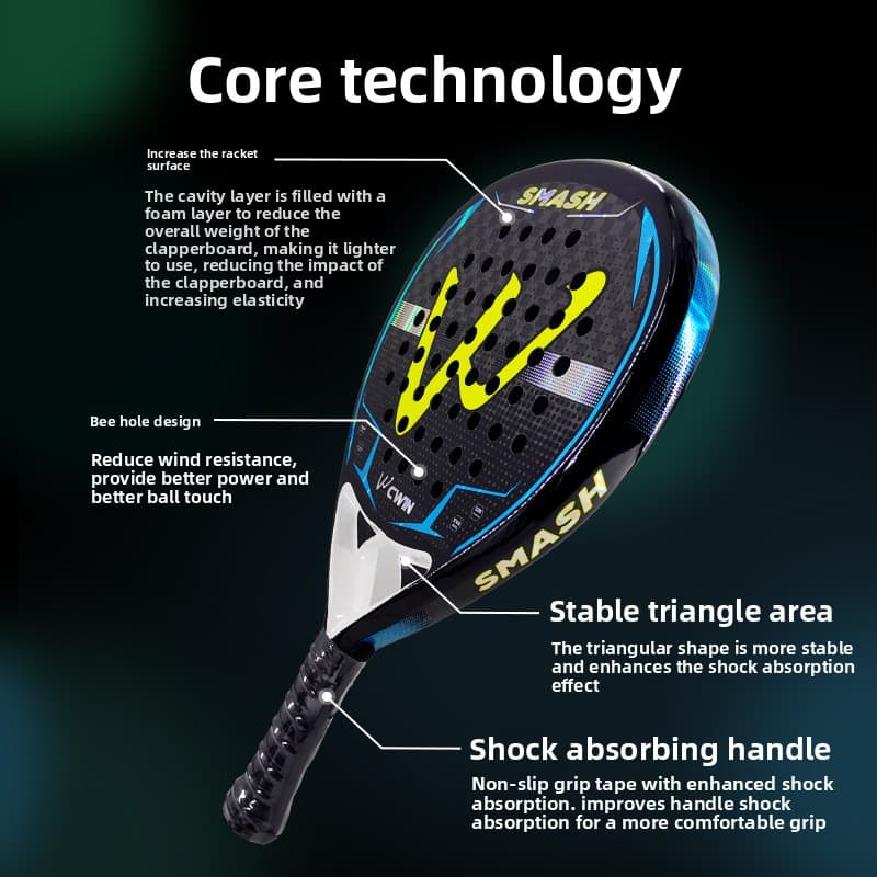 Kaiwei Hot-Selling 4042 Beach 12K Material In Stock Source Manufacturer Racquet Tennis Racket
