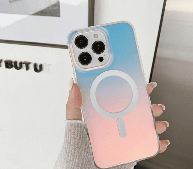 Laser For Compatible With IPhone 17 Pro Max Cool Chameleon 15 Magnetic Phone Case