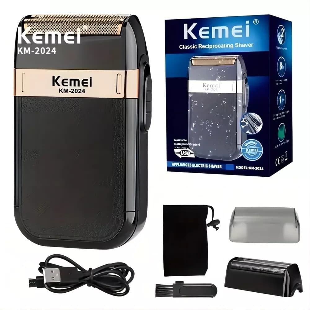 KEMEI KM-2024 Cordless Razor Electric Shaver Beard Trimmer Shavers Rechargeable