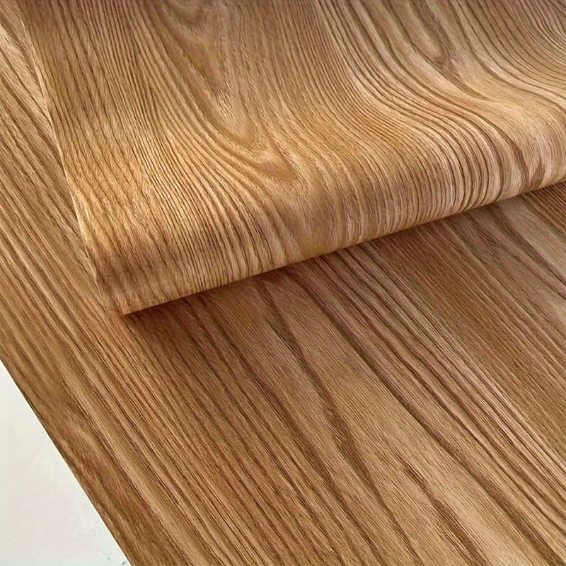 Modern Minimalist Style Wood Grain Wallpaper Kitchen Bedroom Wardrobe Renovation Sticker Self-Adhesive Thickened