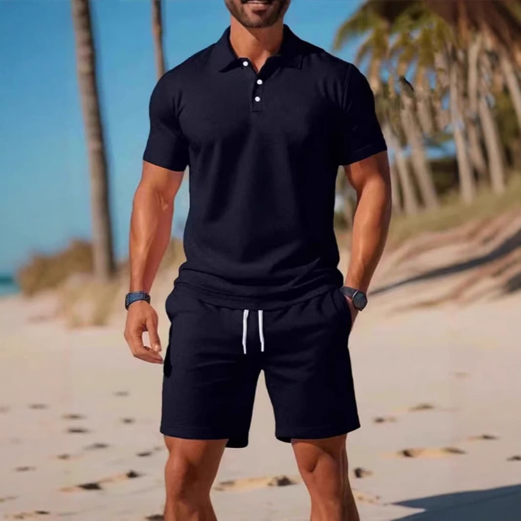 Men's Clothing Summer Casual All Match Suit Two Piece Suit Fashion
